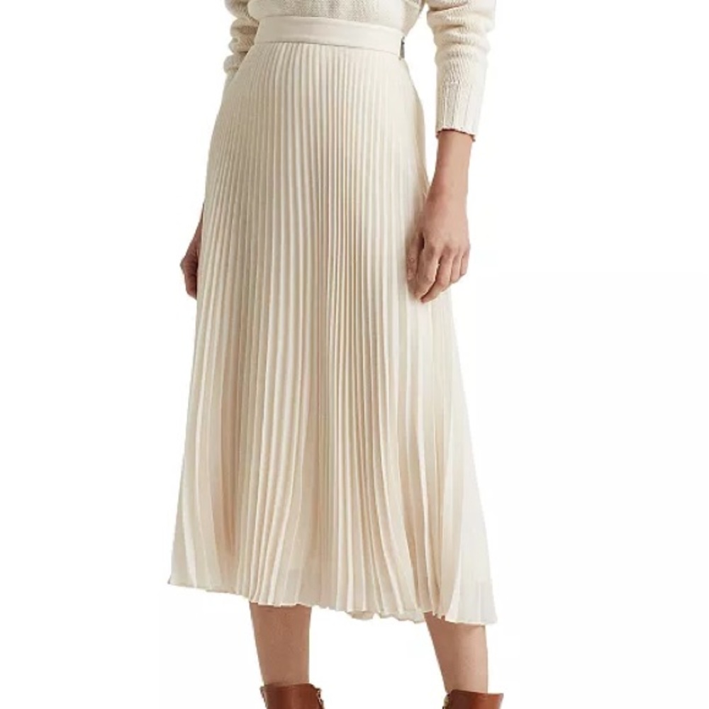 Ralph Lauren Pleated Chiffon Skirt